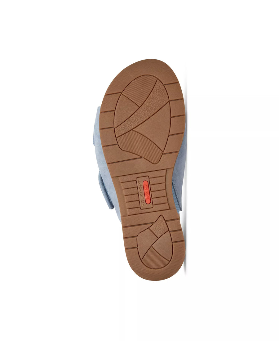 Rockport Women's Zova Bow Flat Slip-On Footbed Sandals
