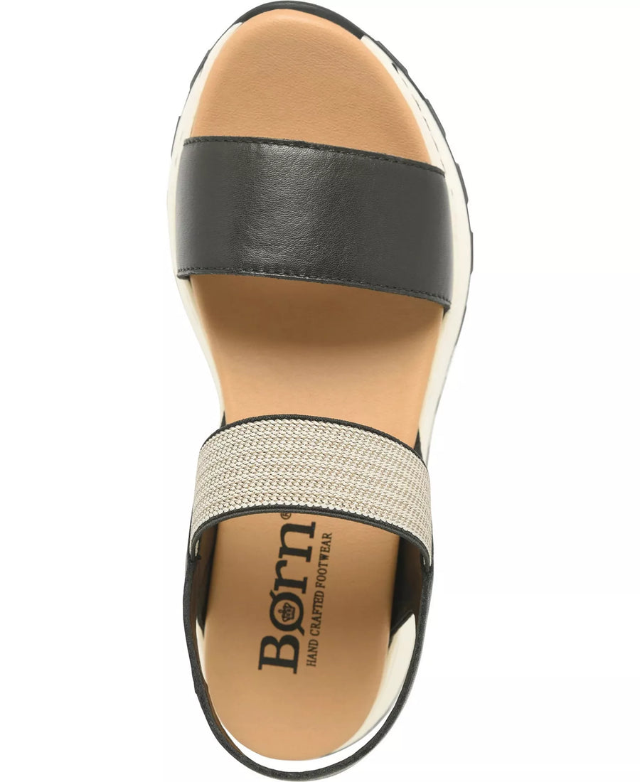 Born Women's Mimi Round Toe Wedge Sandals