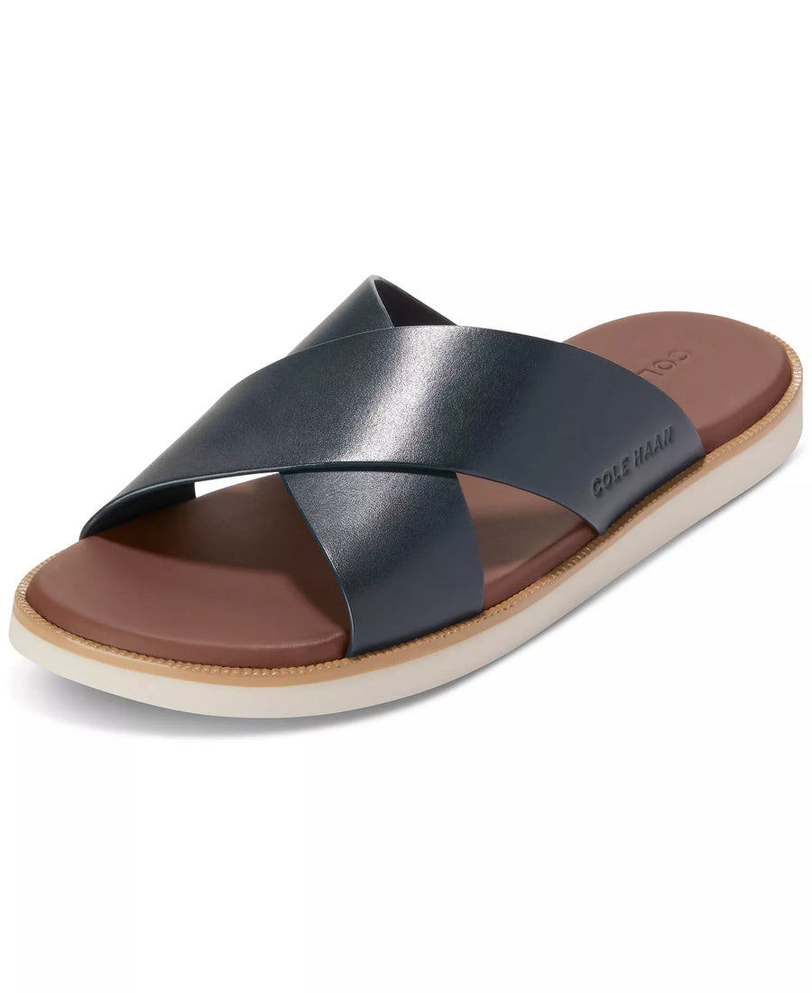 Cole Haan Men's Nantucket Cross Strap Slip-On Slide Sandals
