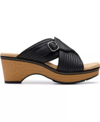 Clarks Seannah Nora Wedge Block Heel Sandals