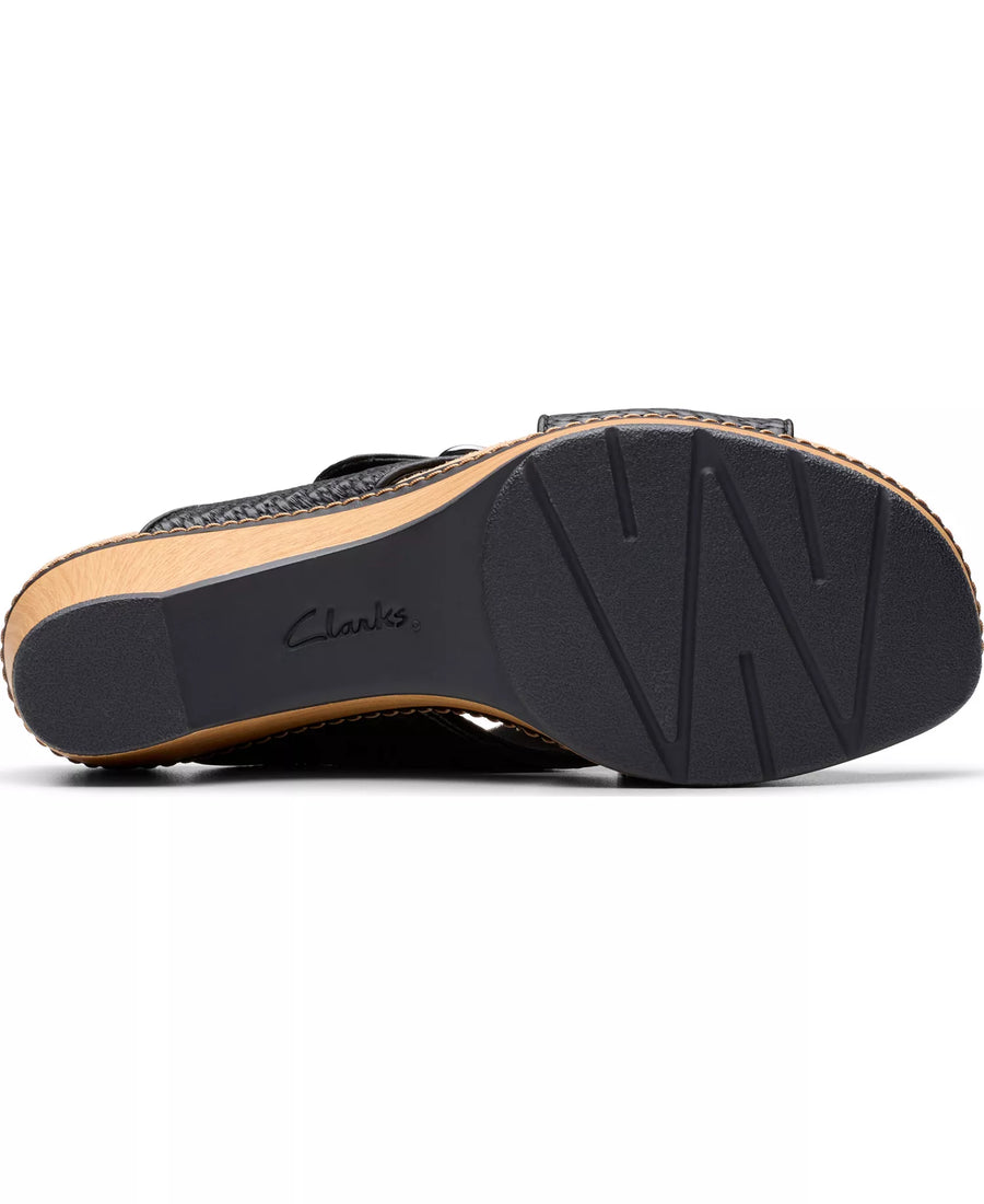 Clarks Seannah Nora Wedge Block Heel Sandals