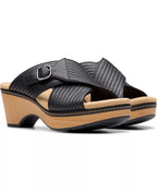 Clarks Seannah Nora Wedge Block Heel Sandals