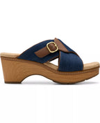 Clarks Seannah Nora Wedge Block Heel Sandals