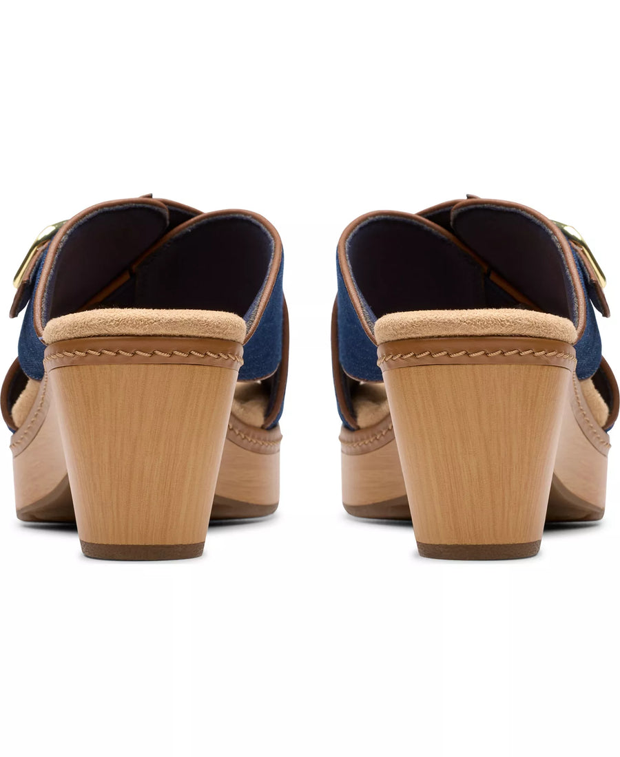 Clarks Seannah Nora Wedge Block Heel Sandals