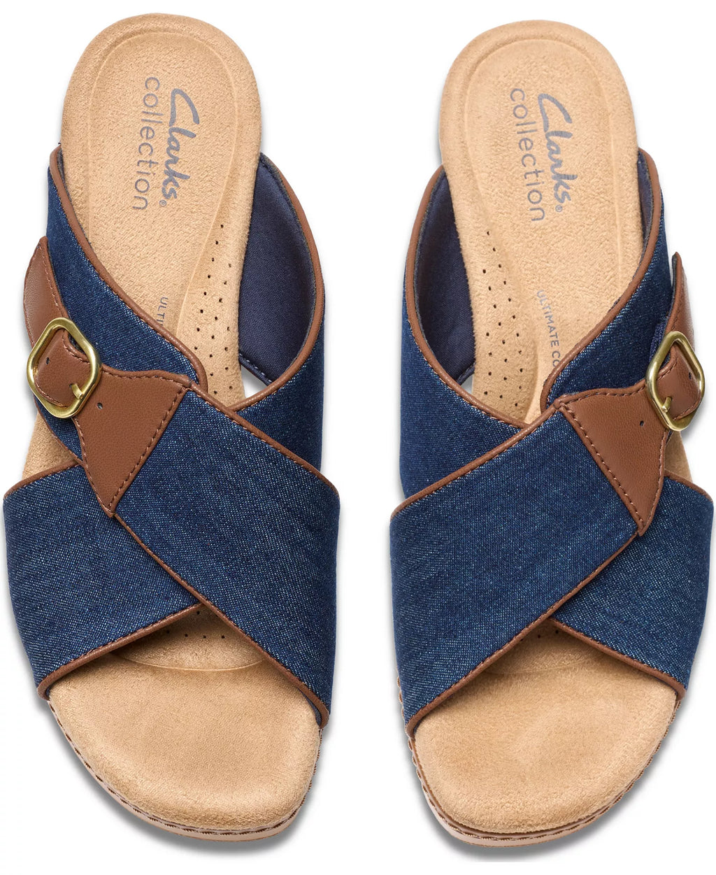 Clarks Seannah Nora Wedge Block Heel Sandals