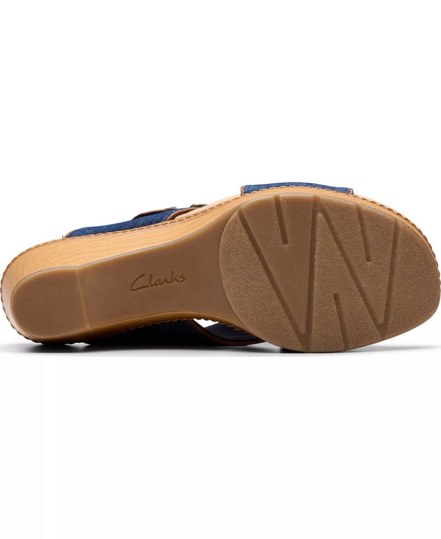 Clarks Seannah Nora Wedge Block Heel Sandals
