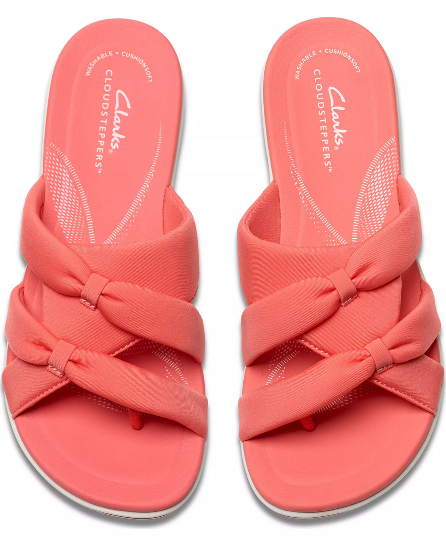 Clarks Cloudsteppers Breeze Rae Cam Slip-On Flat Sandals