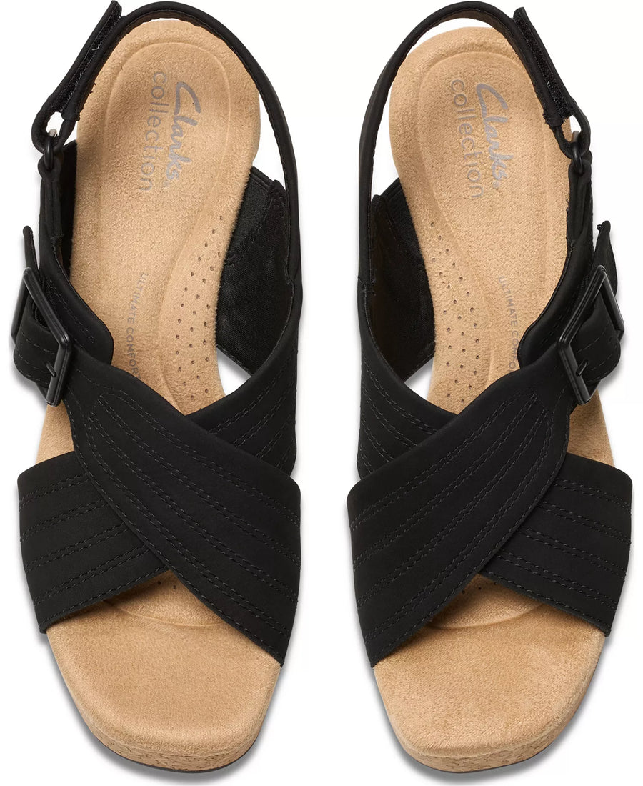 Clarks Collection Nerisa West Buckle Wedge Sandals