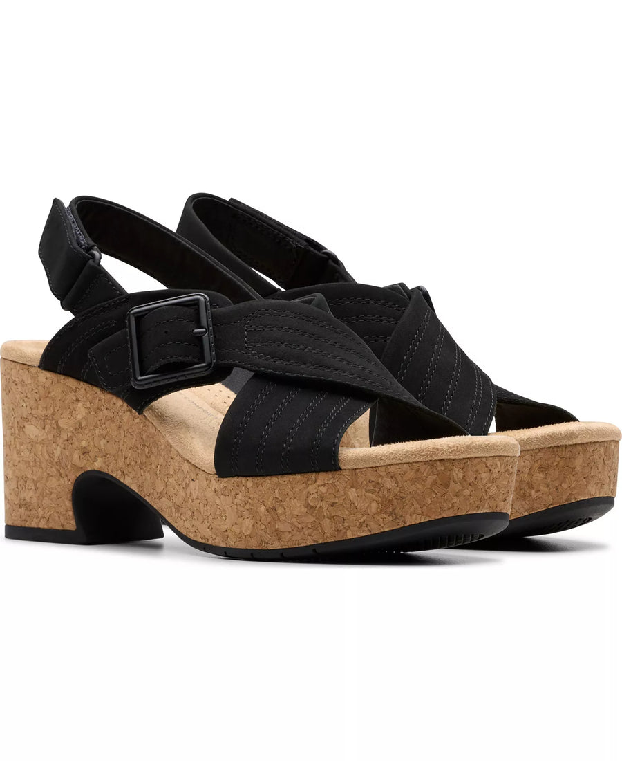 Clarks Collection Nerisa West Buckle Wedge Sandals