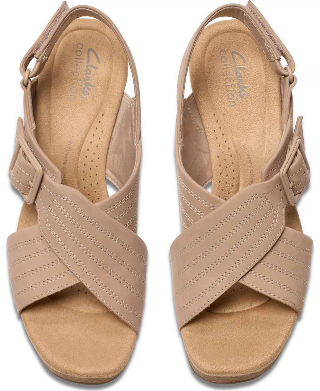 Clarks Collection Nerisa West Buckle Wedge Sandals