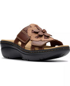Clarks Merliah2 Belle Flower Leather Wedge Sandals