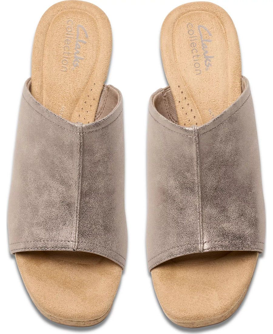 Clarks Collection Women's Nerisa Vine Wedge Sandals