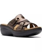 Clarks Merliah2 Cove Casual Leather Wedge Sandals