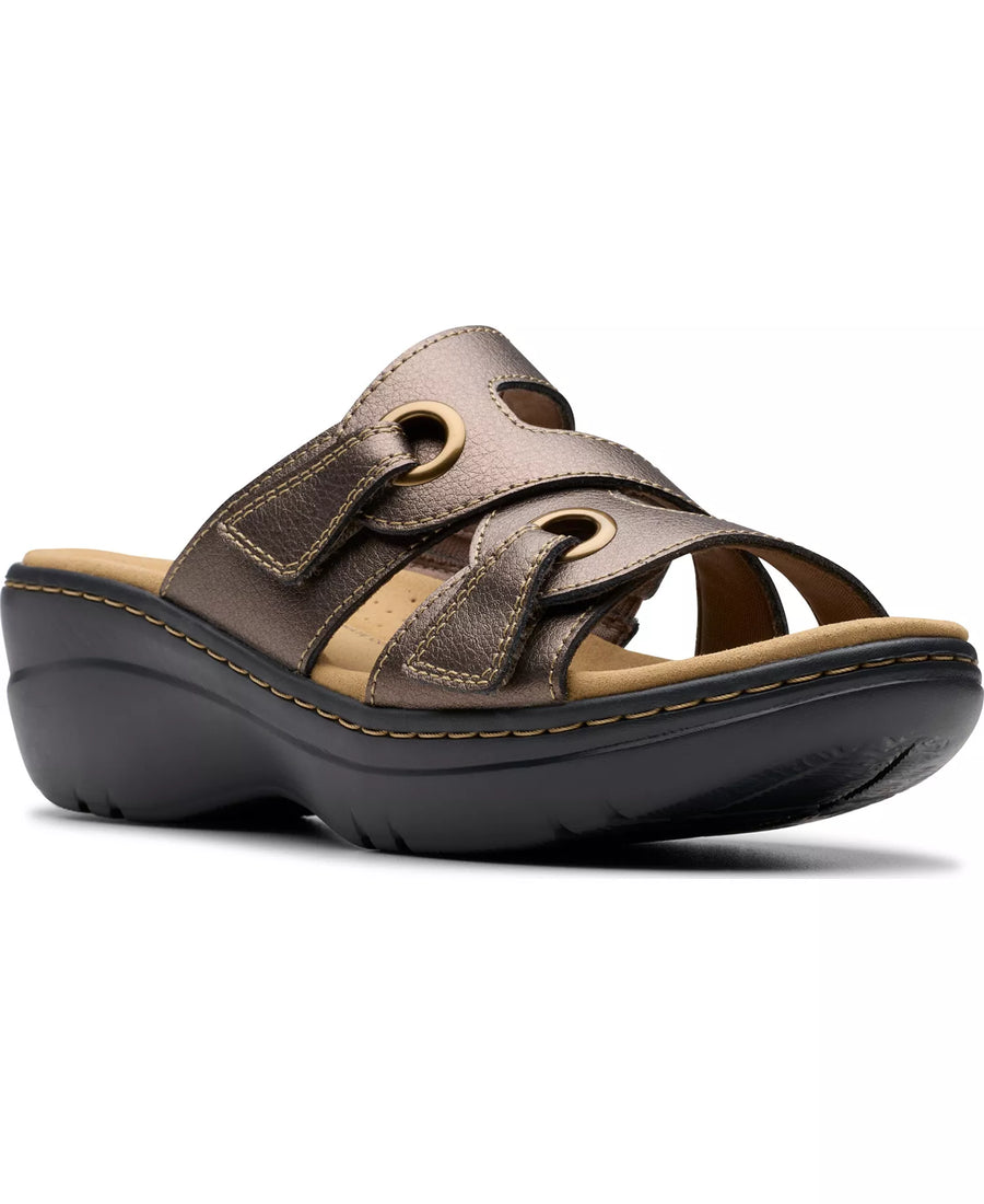 Clarks Merliah2 Cove Casual Leather Wedge Sandals