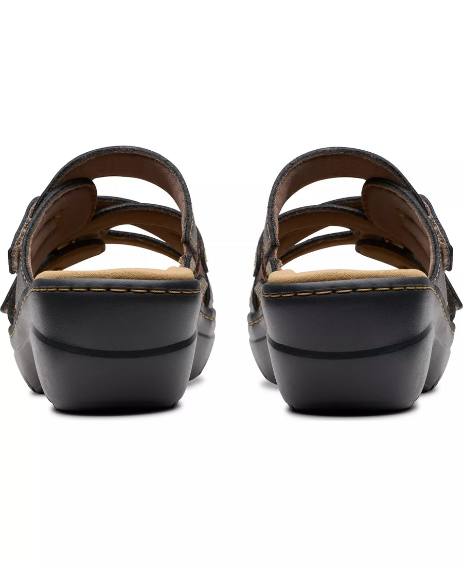 Clarks Merliah2 Cove Casual Leather Wedge Sandals
