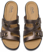 Clarks Merliah2 Cove Casual Leather Wedge Sandals