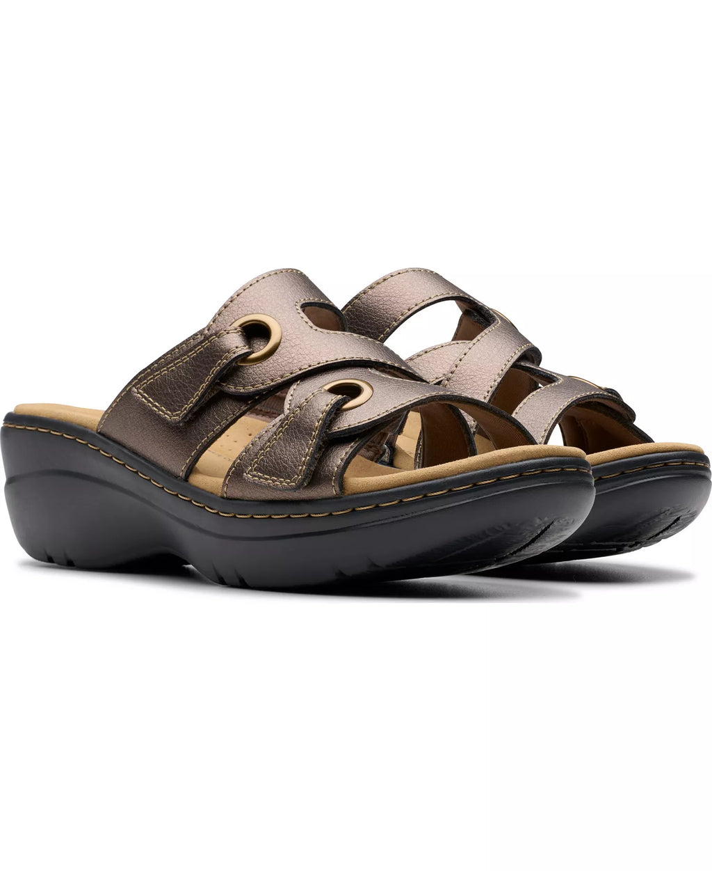 Clarks Merliah2 Cove Casual Leather Wedge Sandals