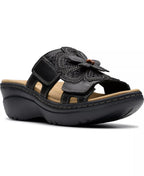 Clarks Merliah2 Belle Flower Leather Wedge Sandals