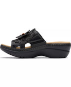 Clarks Merliah2 Belle Flower Leather Wedge Sandals