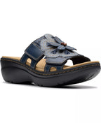 Clarks Merliah2 Belle Flower Leather Wedge Sandals