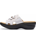 Clarks Merliah2 Belle Flower Leather Wedge Sandals