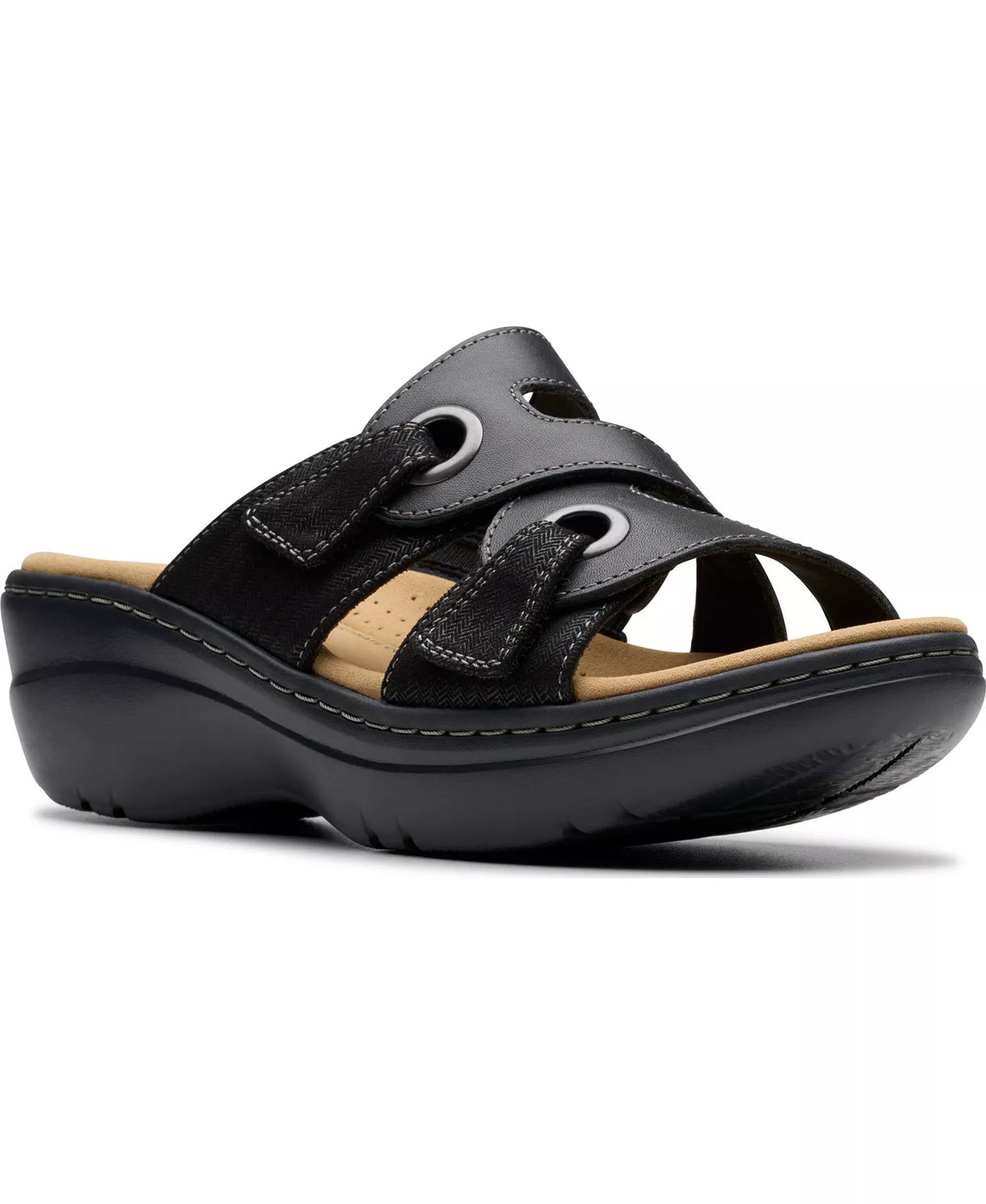 Clarks Merliah2 Cove Casual Leather Wedge Sandals