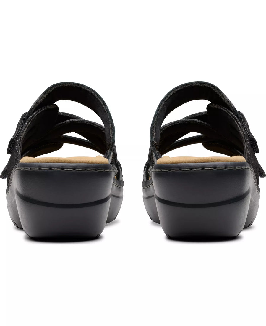 Clarks Merliah2 Cove Casual Leather Wedge Sandals