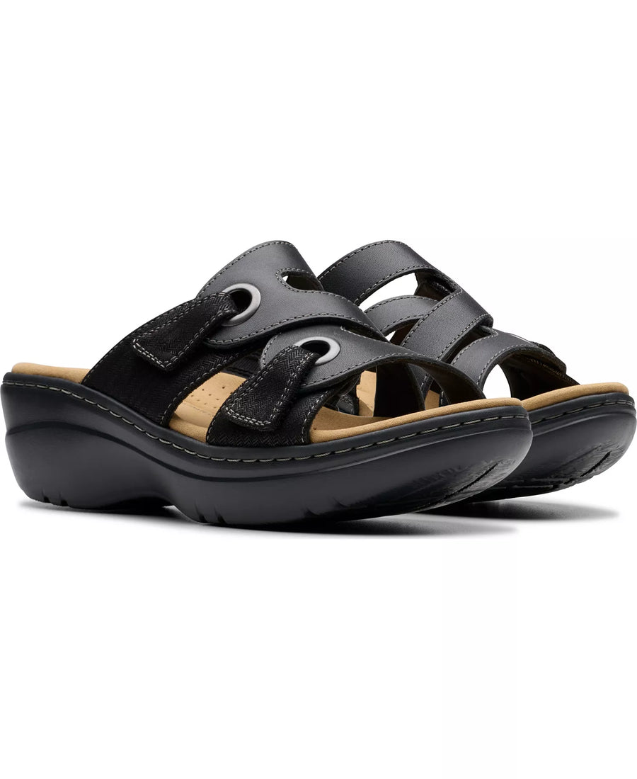 Clarks Merliah2 Cove Casual Leather Wedge Sandals