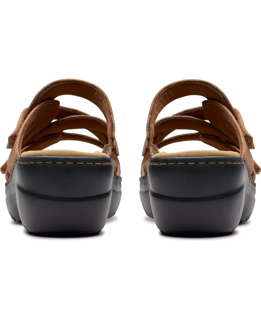 Clarks Merliah2 Cove Casual Leather Wedge Sandals