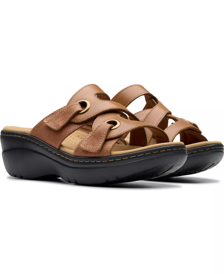 Clarks Merliah2 Cove Casual Leather Wedge Sandals