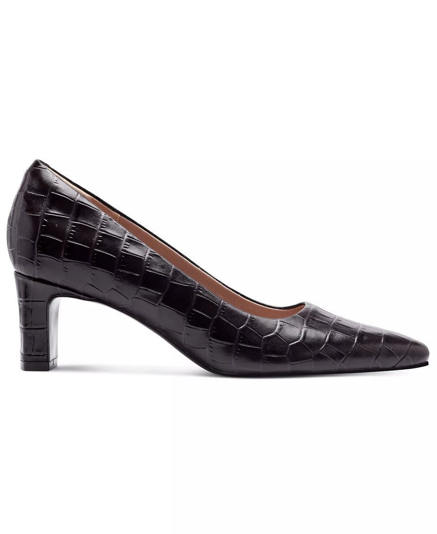 Rockport Women's Merida Total Motion Leather Block Heel Pumps