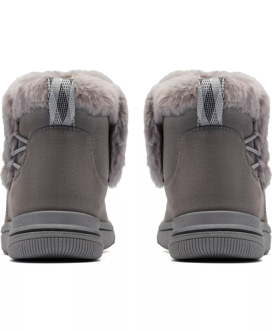 Clarks Women's Breeze Faux Fur Round Toe Booties