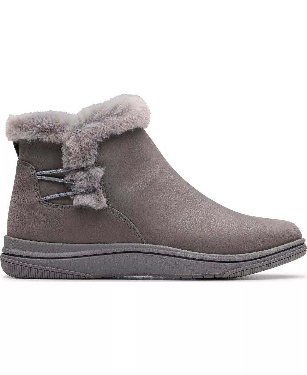 Clarks Women's Breeze Faux Fur Round Toe Booties