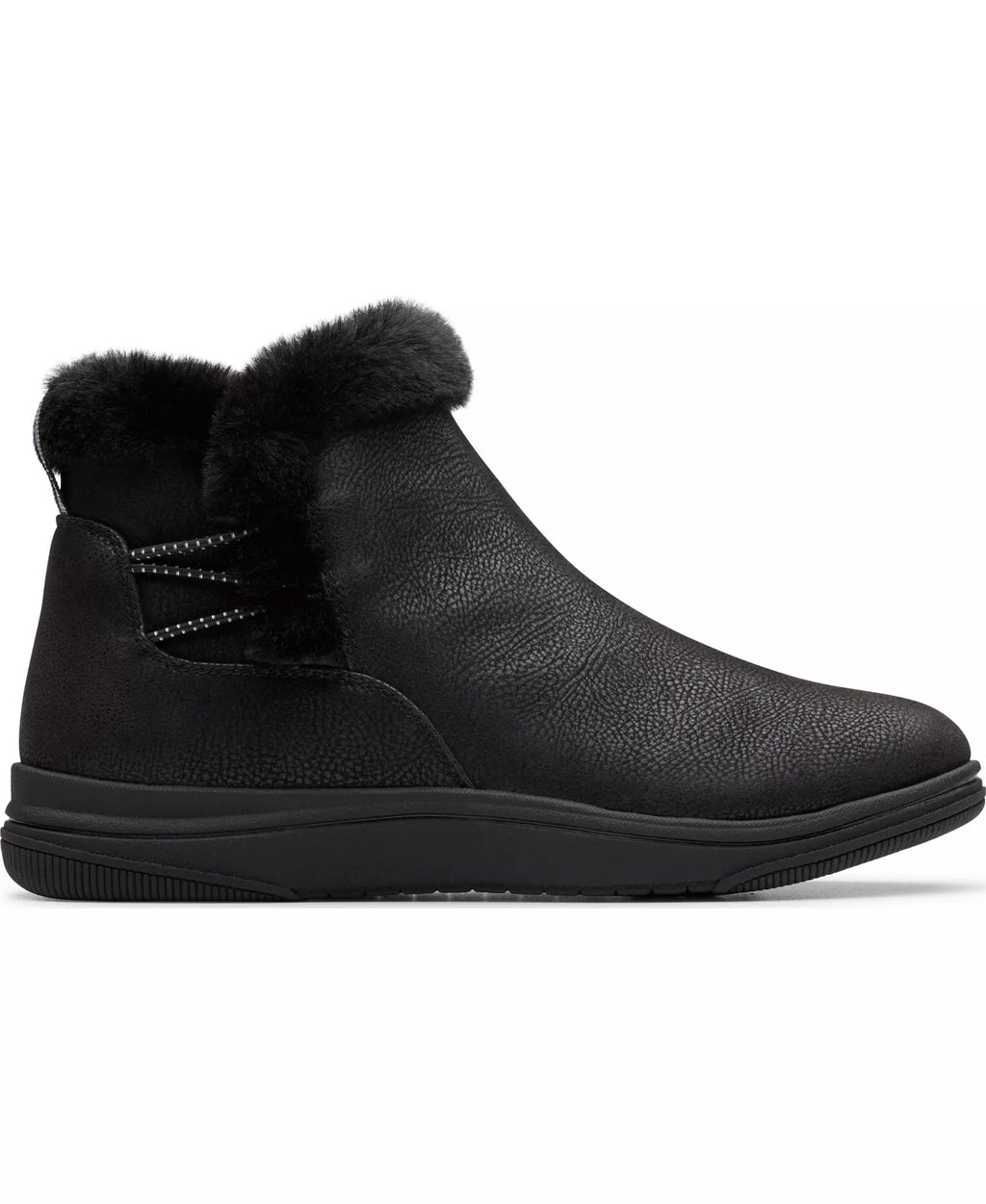 Clarks Women's Breeze Faux Fur Round Toe Booties