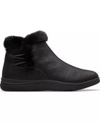 Clarks Women's Breeze Faux Fur Round Toe Booties