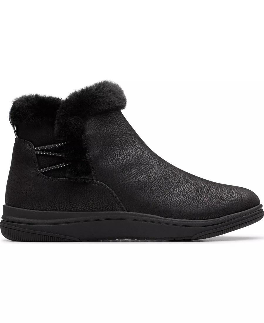 Clarks Women's Breeze Faux Fur Round Toe Booties