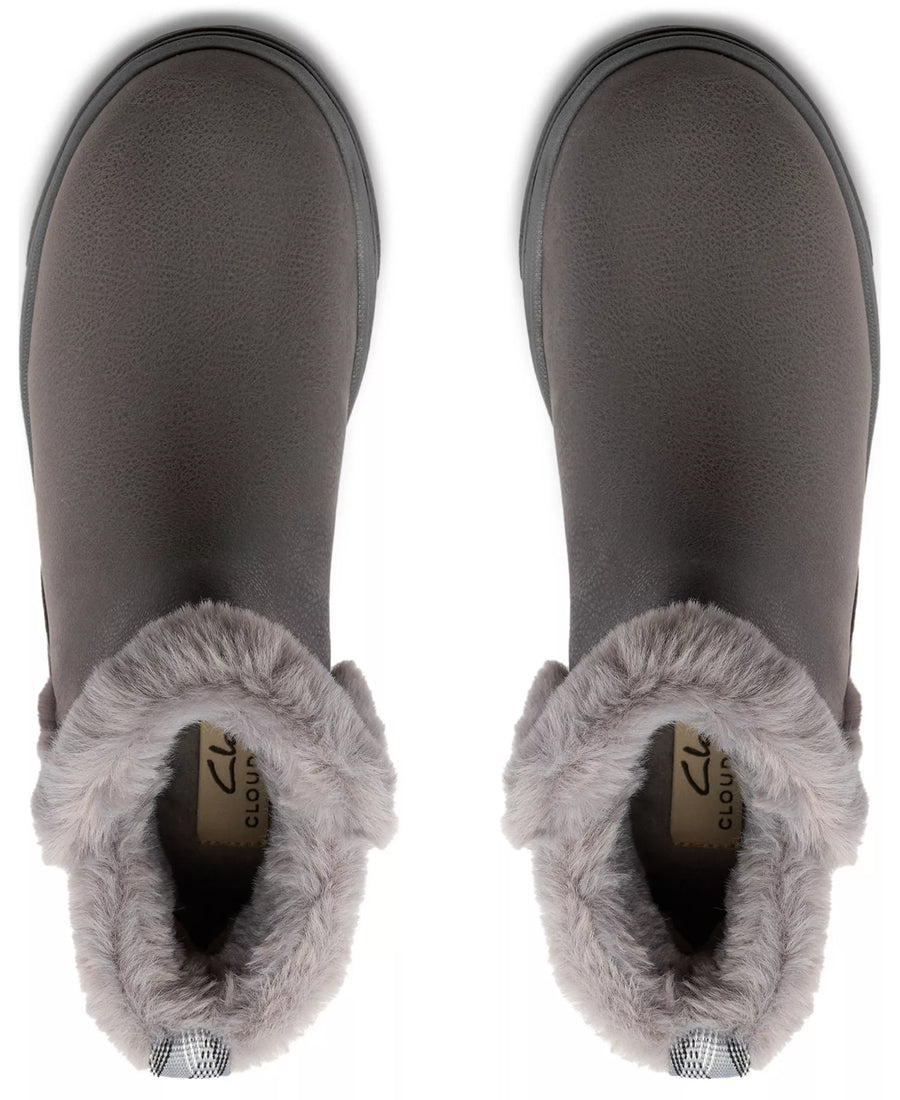 Clarks Women's Breeze Faux Fur Round Toe Booties