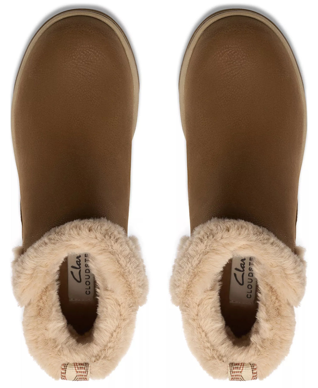 Clarks Women's Breeze Faux Fur Round Toe Booties