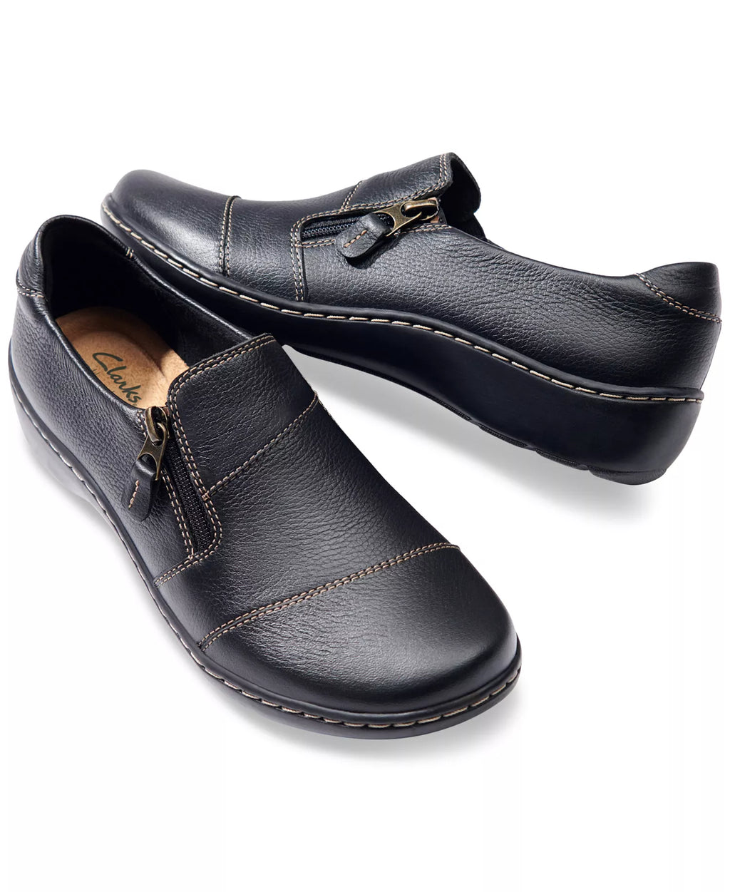 Clarks Women's Cora Harbor Zip Flats