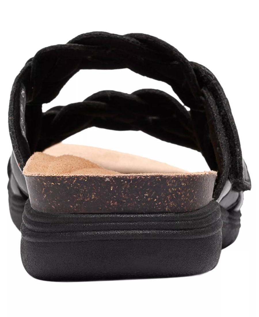 Clarks Women's April Rae Round Toe Flat Sandals