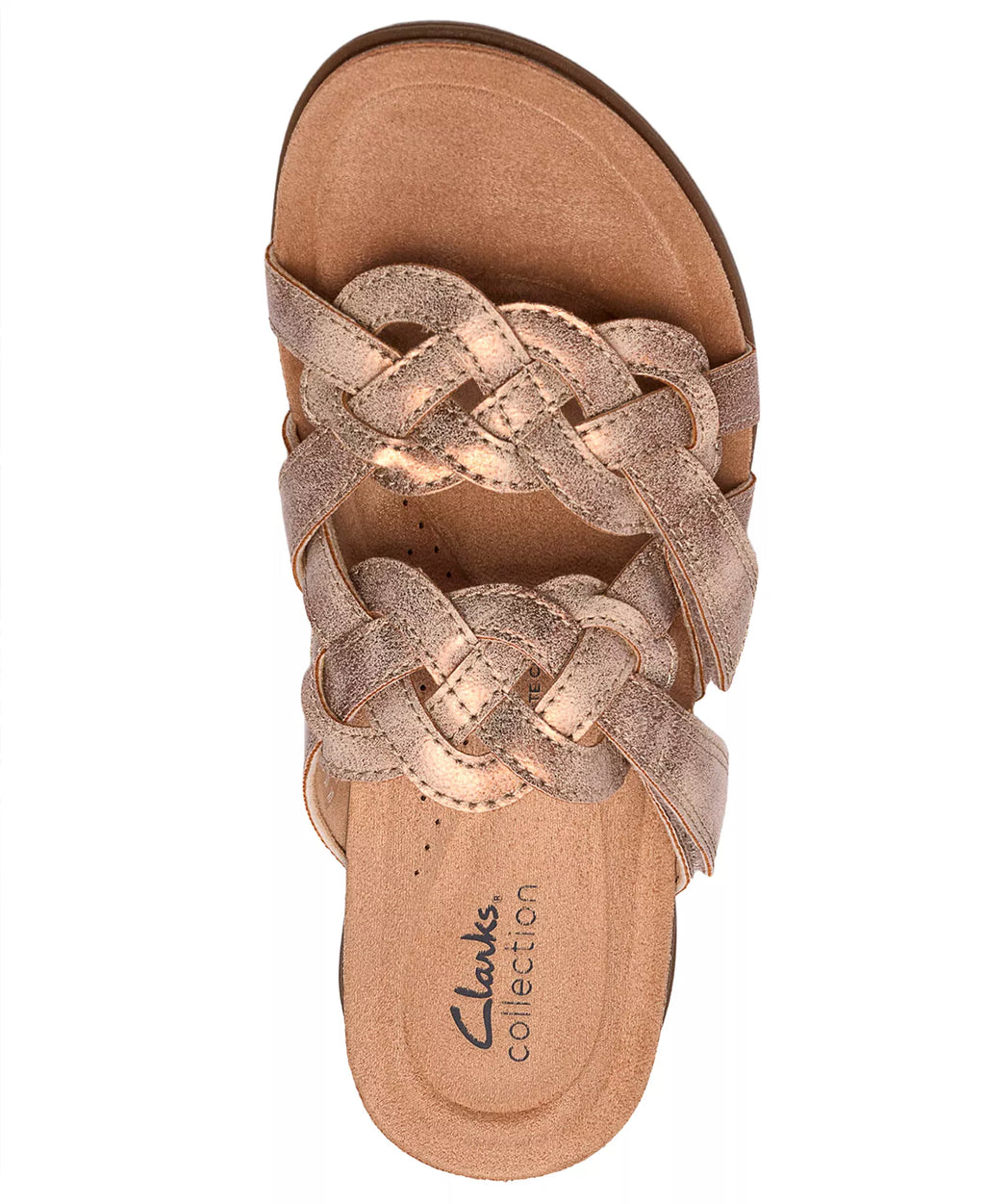 Clarks Women's April Rae Round Toe Flat Sandals