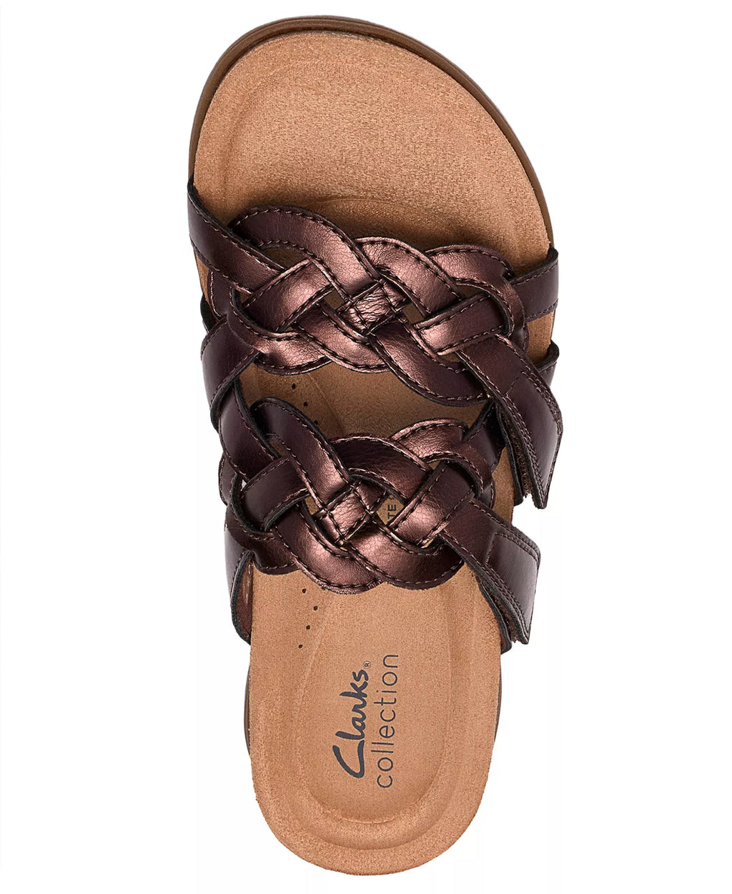 Clarks Women's April Rae Round Toe Flat Sandals