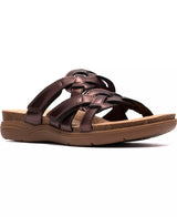 Clarks Women's April Rae Round Toe Flat Sandals