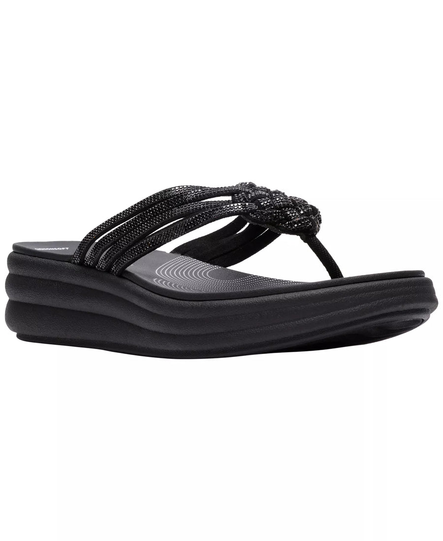 Clarks Women's Cloudsteppers Drift Gem Round Toe Sandals