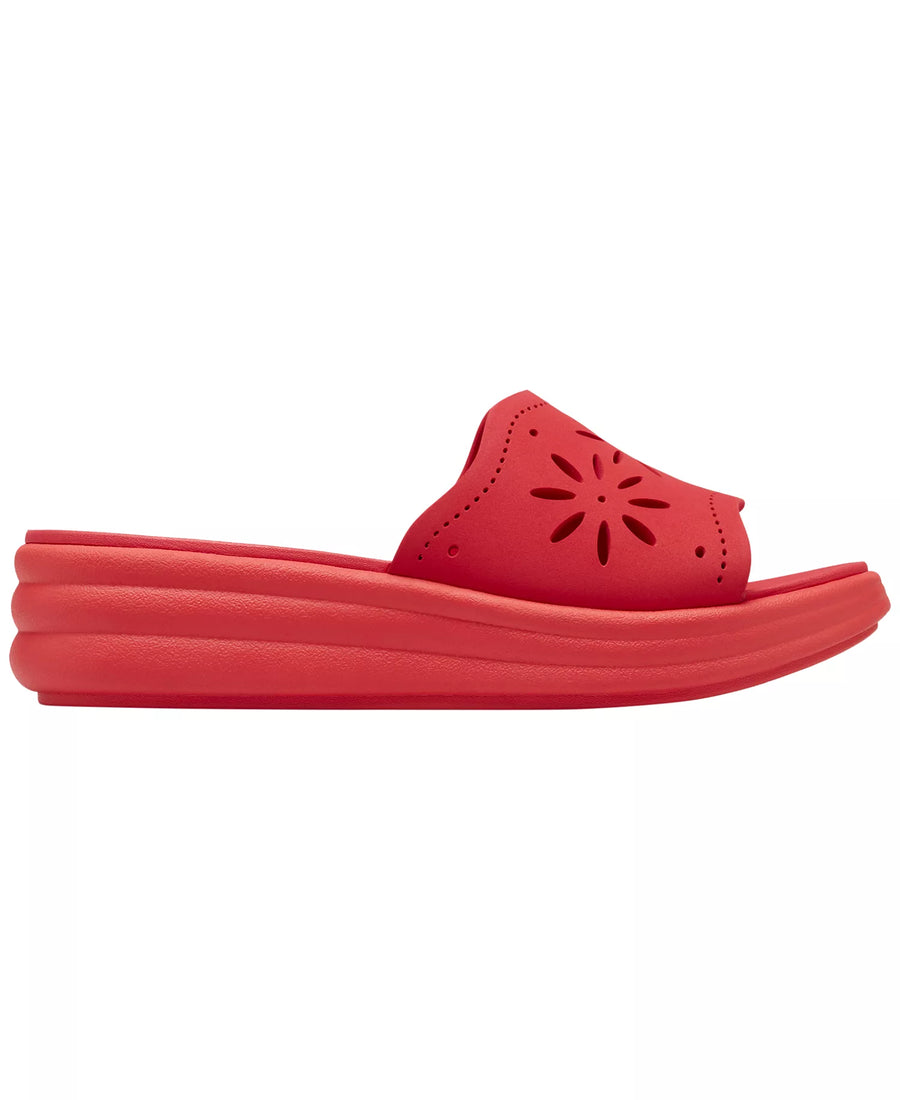 Clarks Women's Drift Floral Slip-On Wedge Sandals