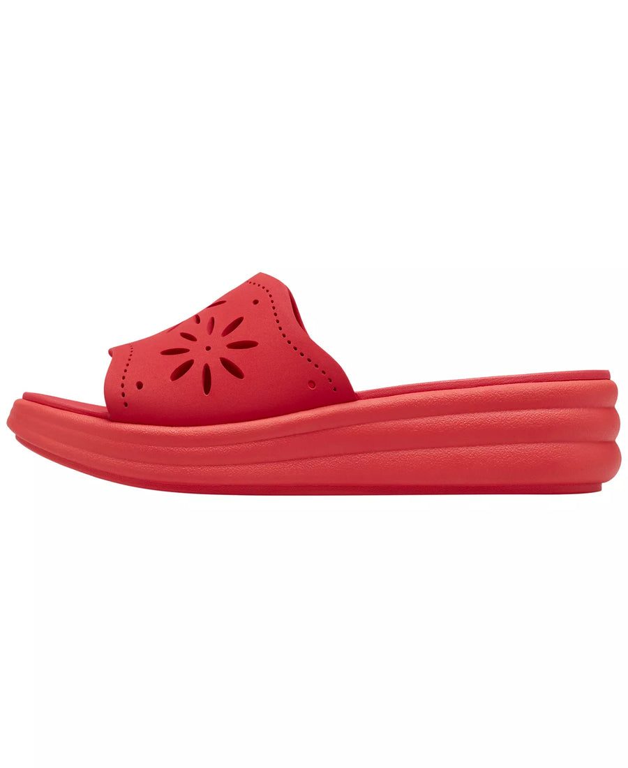 Clarks Women's Drift Floral Slip-On Wedge Sandals