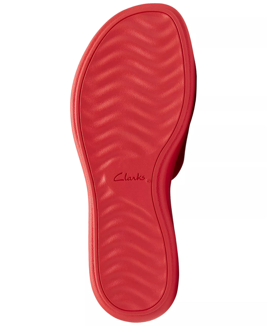 Clarks Women's Drift Floral Slip-On Wedge Sandals
