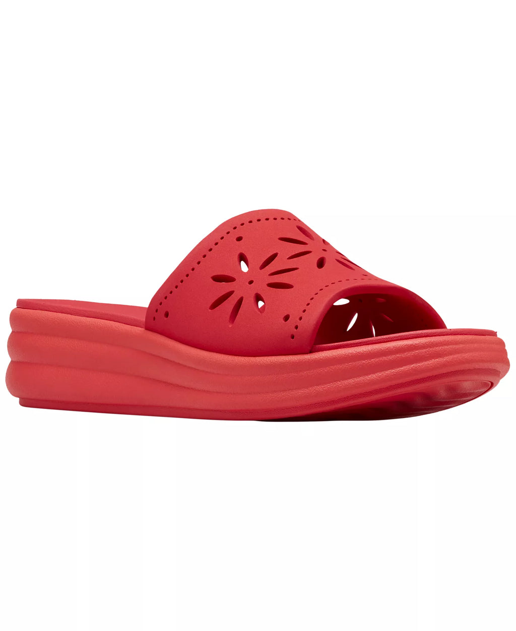 Clarks Women's Drift Floral Slip-On Wedge Sandals