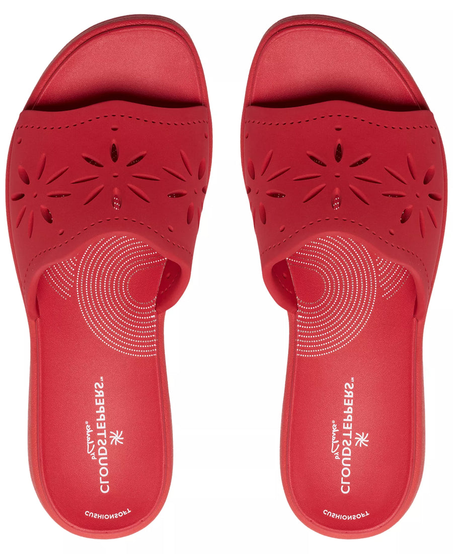Clarks Women's Drift Floral Slip-On Wedge Sandals
