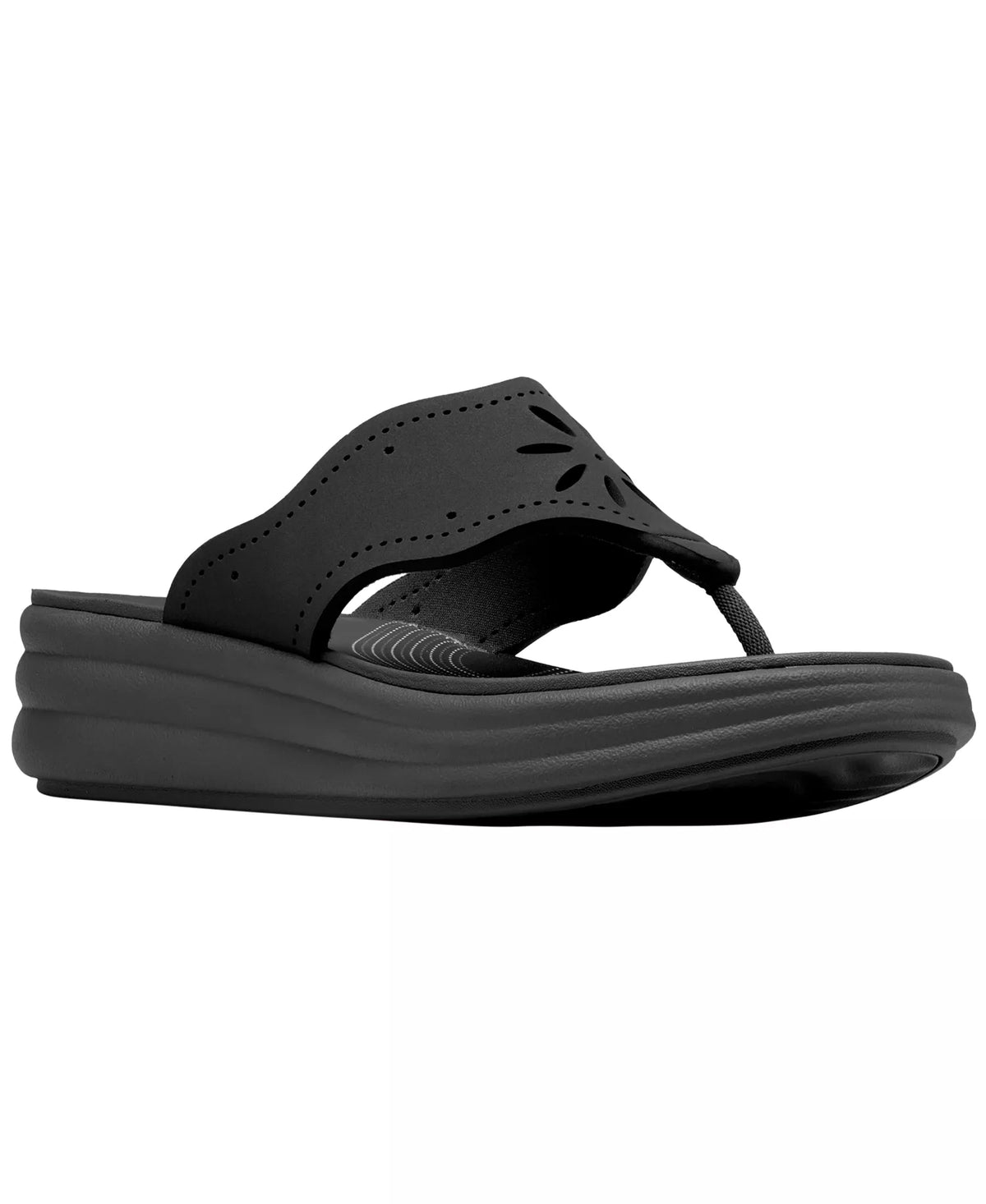 Clarks Women's Cloudsteppers Drift Daisy Slip-On Sandals